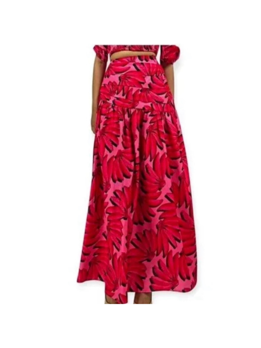 pink banana Maxi skirt Size XS Tropical Resortwear Maximist Dopamine dressing